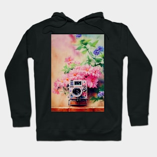 Watercolor vintage camera Hoodie